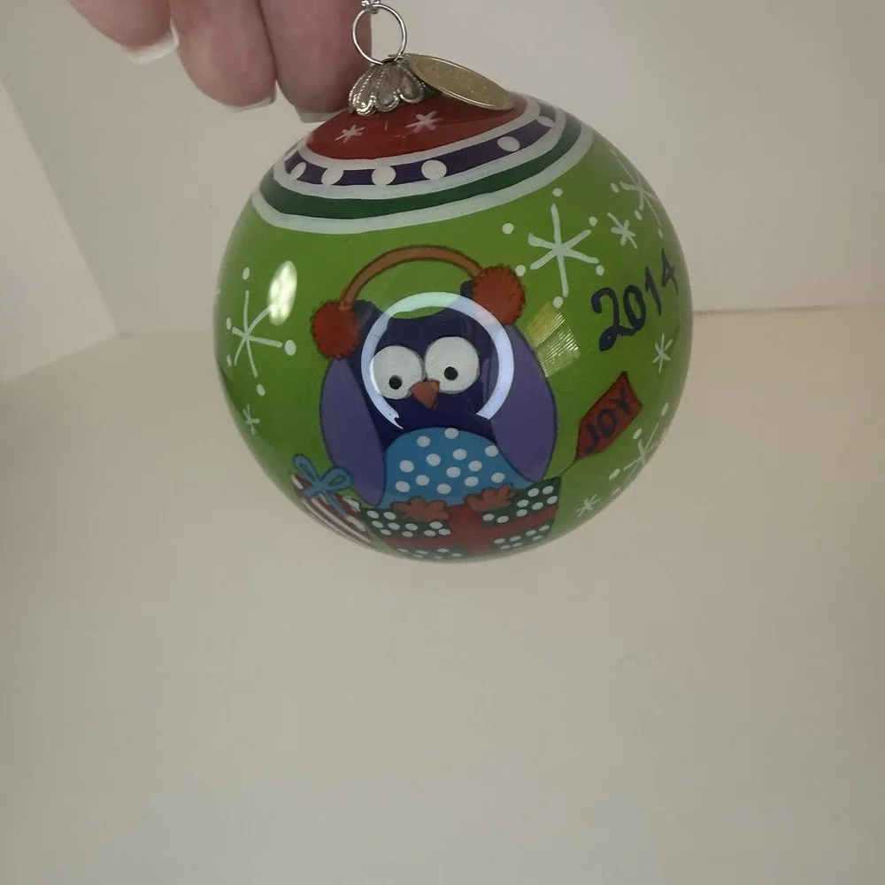 Pier One Collectible Li Bien Owls Ornament 2014 B Beautifully Made‎ Christmas